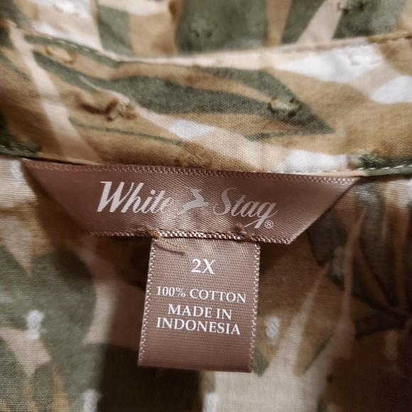 ==^White Stag plus size camp shirt NWT size 2x - Picture 4 of 14